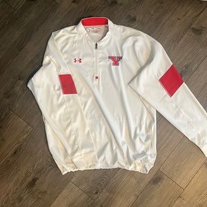 YSU XL Under Armour White Long Sleeve Pull-Over